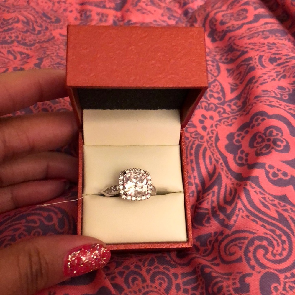 Cushion cut cubic zirconia